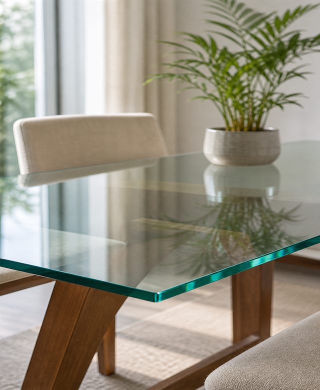 Tampo de vidro para mesa